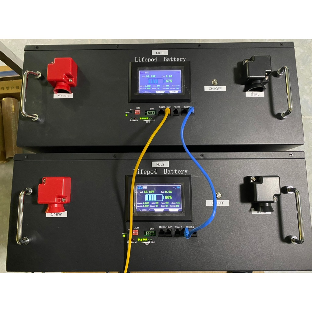 แบตเตอรี่ลิเธียมฟอสเฟส 48v 314 Ah  สื่อสารอินเวอรเตอร์ได้ RS485/CAN หน้าจอ Touch Screen