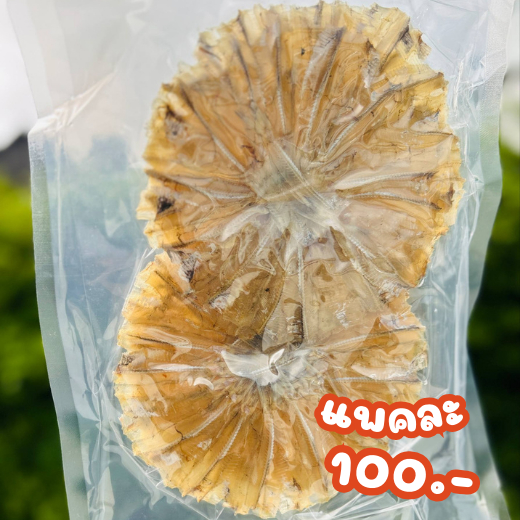 (ร้านพอเพียงเจ้าเก่า) แพคละ 100 บาท ปลาเกล็ดขาวแห้ง แบบวง