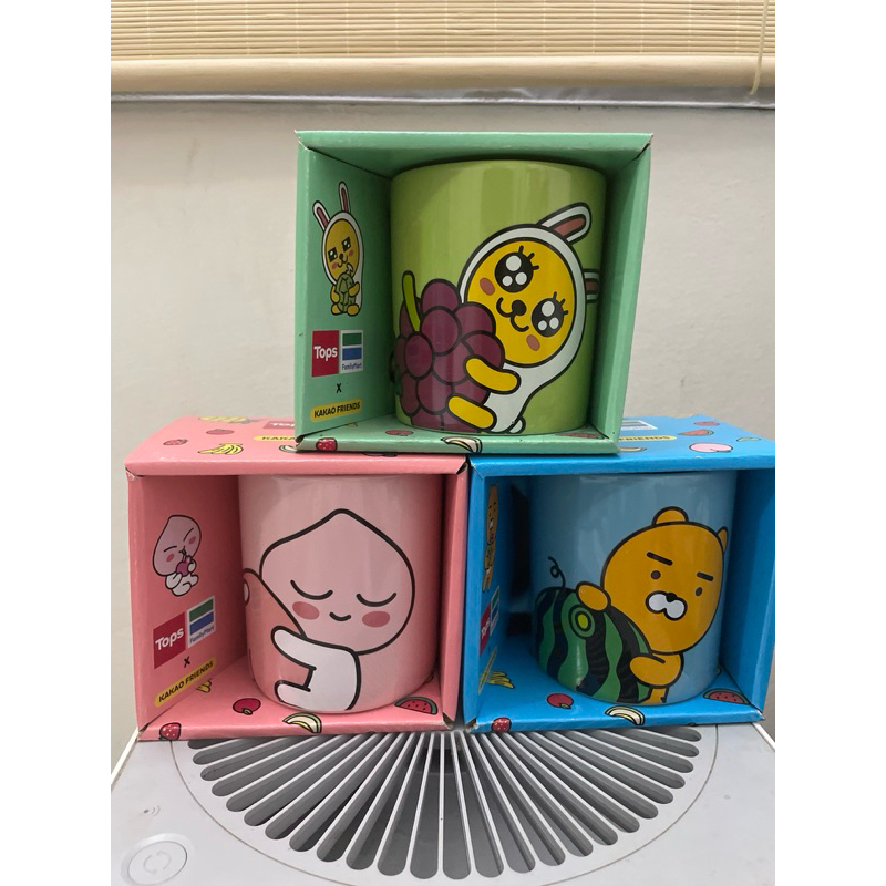 [ของแท้พร้อมส่ง] แก้ว KAKAO FRIENDS สินค้าพรีเมียมจากท็อปส์ ซุปเปอร์มาร์เก็ตและแฟมมิลี่มาร์ท
