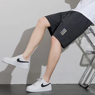 กางเกงขาสั้นแฟชั่นญี่ปุ่นเรียบง่าย ขนาด L-5XL กางเกงกีฬาชาย สวมใส่สบาย ผ้าแห้งเร็ว ราคาส่ง