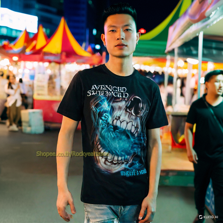 เสื้อวง Avenged Sevenfold ไซส์ยุโรป อะเว็นจด์เซเวนโฟลด์ A7X PTA1087 ลายวงดนตรีต่างประเทศ Rockyeah