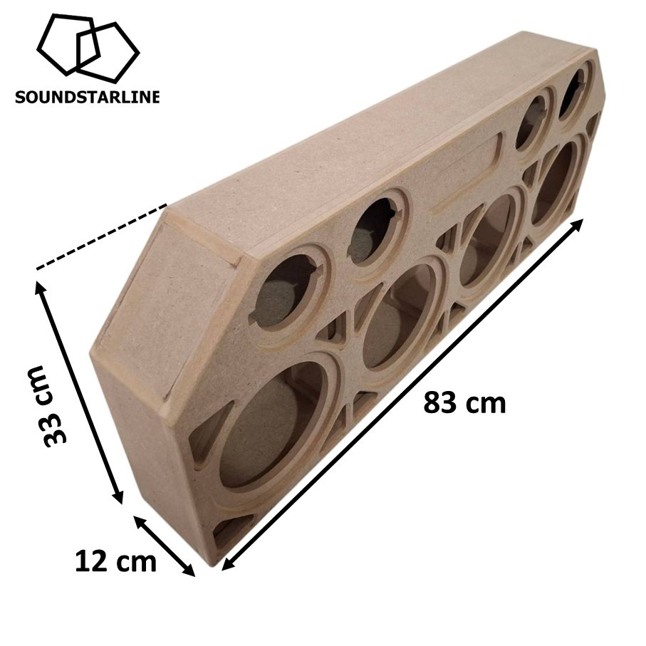 ซาวด์สตาร์ SCSE6444NO แผงซาวด์ตู้ลำโพงกลางแหลม 6.5" 4 ดอก และ 4" 4 ดอก มีช่องลม โครงเสริมความแข็งแรง
