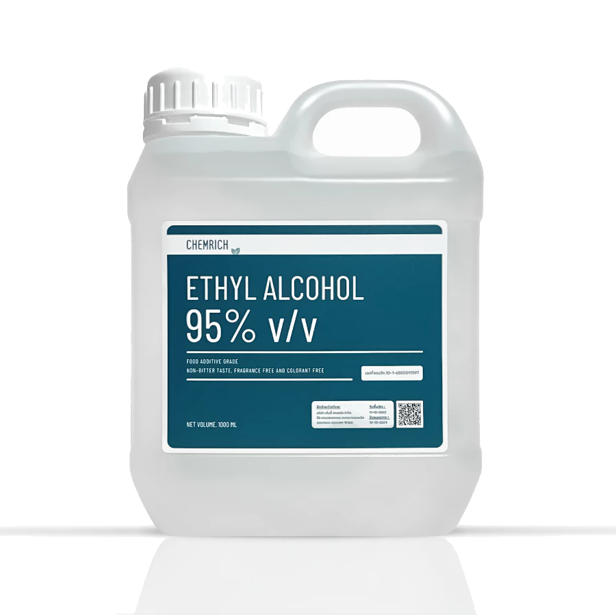Chemrich 1000ml แอลกอฮอล์ 95% เอทิลแอลกอฮอล์  Ethyl alcohol 95% (Ethanol)