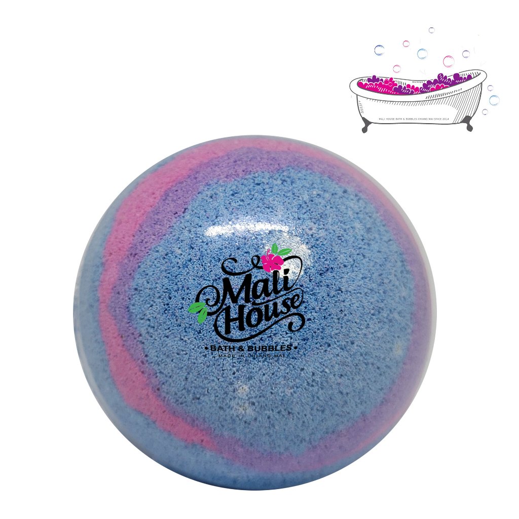 Mali House  Bath Bomb Ball บาธบอม สบู่ทำฟองในอ่าง กลิ่นทไวไลท์ วูดส์ Twilight Woods,สีม่วง 150g