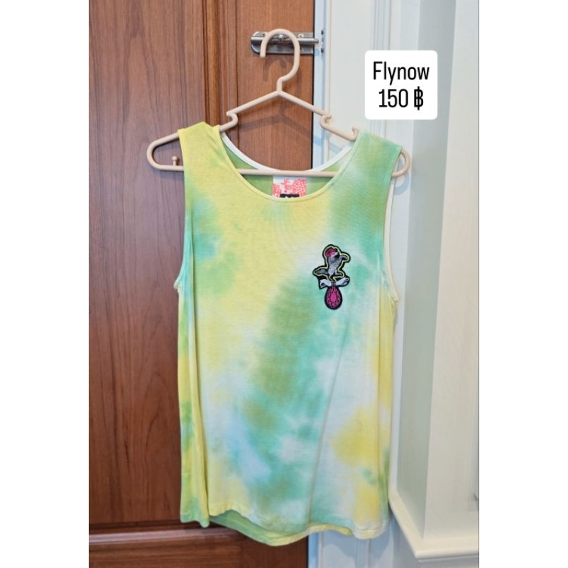 เสื้อกล้าม FLYNOW แท้💯 flynow มือสอง เสื้อมัดย้อม ชุดไปทะเล ส่งต่อ