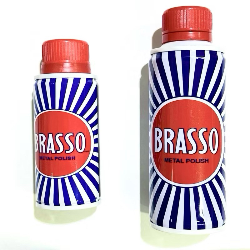 *ฉลาก eng*Brasso บรัสโซ น้ำยาขัดโลหะ ทองเหลือง ขัดเงา 100 มล. 200 มล. และ 400 มล.