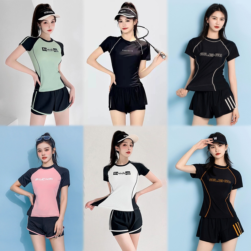 ชุดว่ายน้ำแฟชั่น ผู้หญิง ชุดว่ายน้ําทูพีช swimsuit swim มีฟองน้ำ ผ้าแห้งเร็ว  ผ้าดีมาก#YD