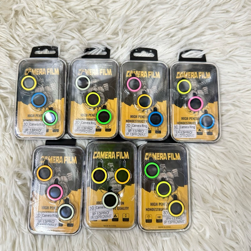 ฟิล์มเลนกล้อง เรืองแสงคละสี （luminous）สำหรับไอโฟน11 11Pro 11Promax 12 12mini 12Pro 12promax 13 13mini 13Pro 13Promax