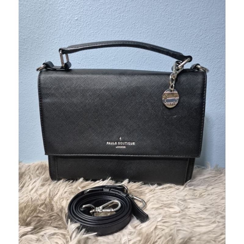 กระเป๋าถือและสะพายข้าง pauls boutique london (สีดำ) มือสอง Size:8