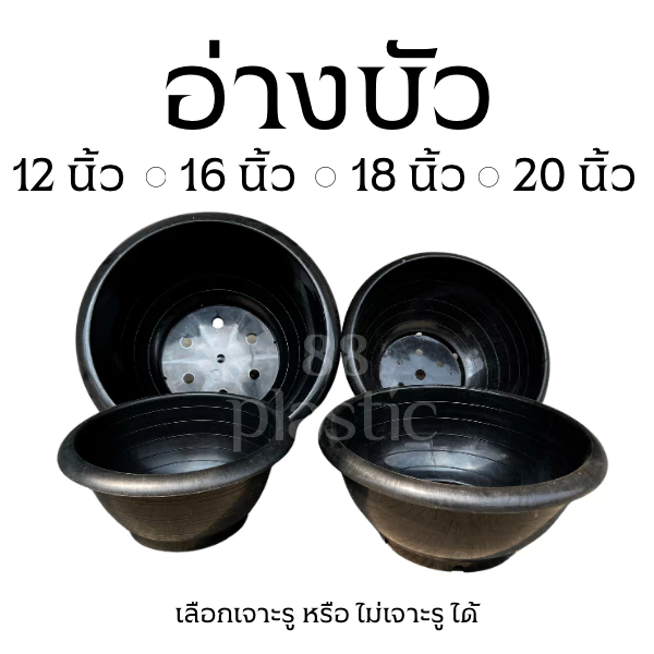 อ่างบัว กระถางชวนชม กระถางบัว อ่างพลาสติก ขนาด 12" 16" 18" 20"
