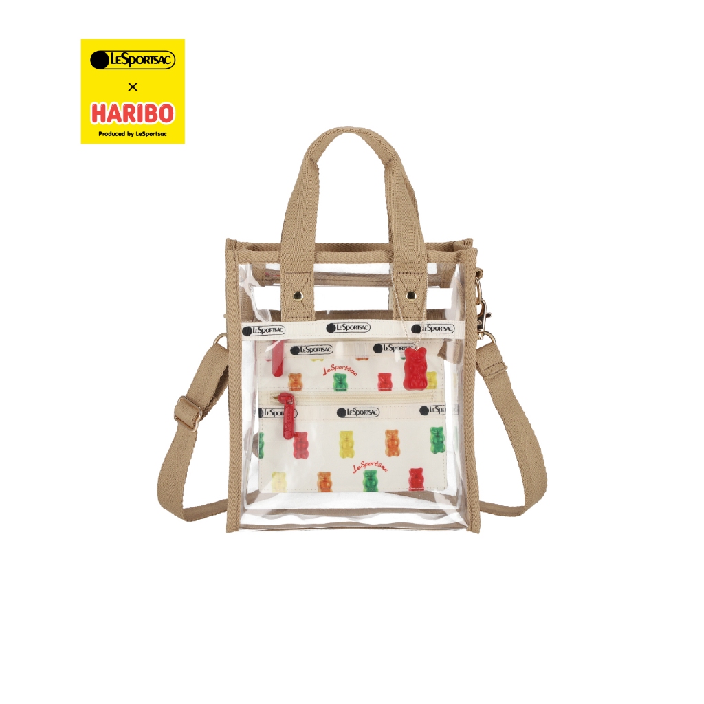 Lesportsac Clear Mini North/South Tote Bag กระเป๋าใบเล็กแบบใส Style 1527 LeSportsac x HARIBO