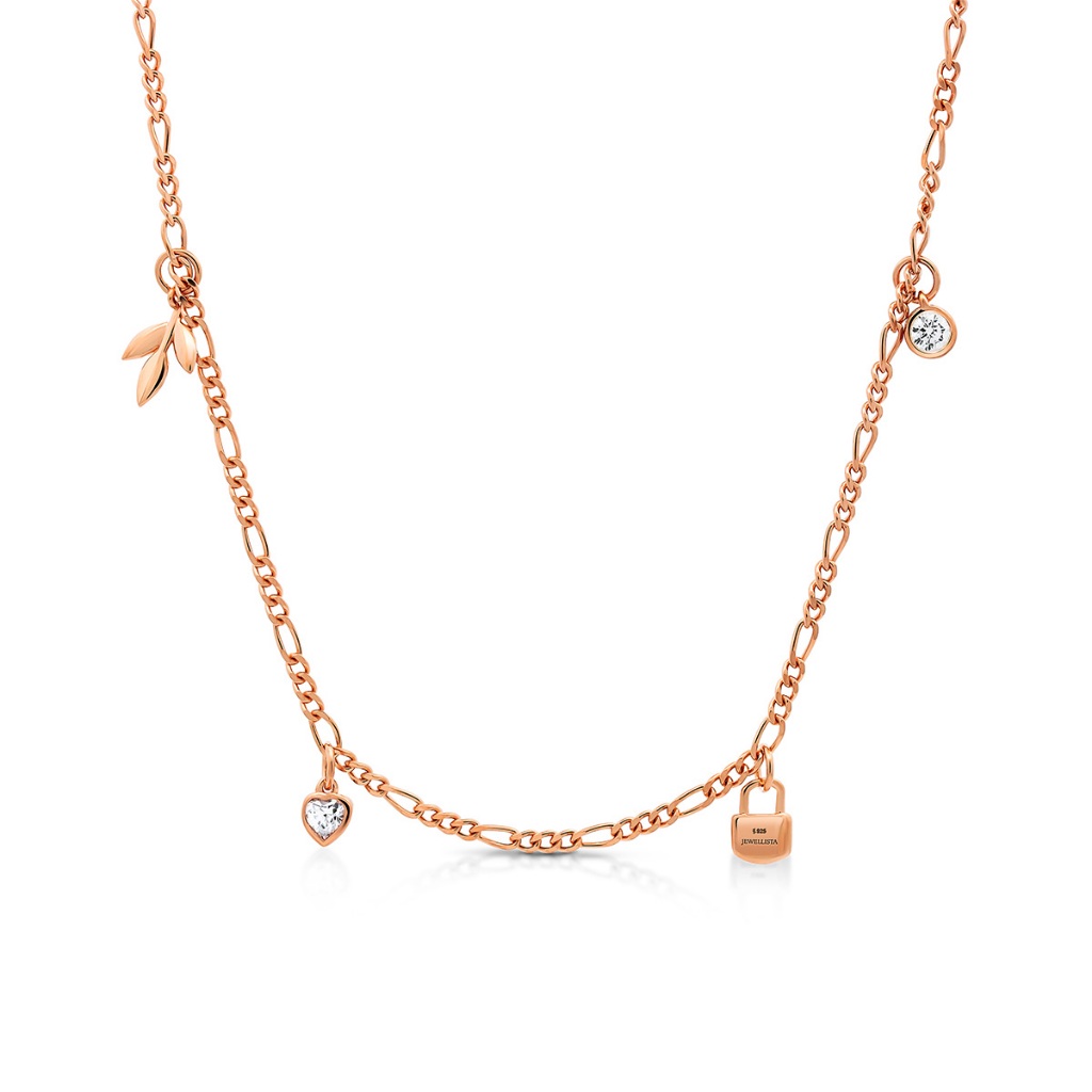 Jewellista สร้อย Alsa เงินแท้925 ประดับพลอย CZ