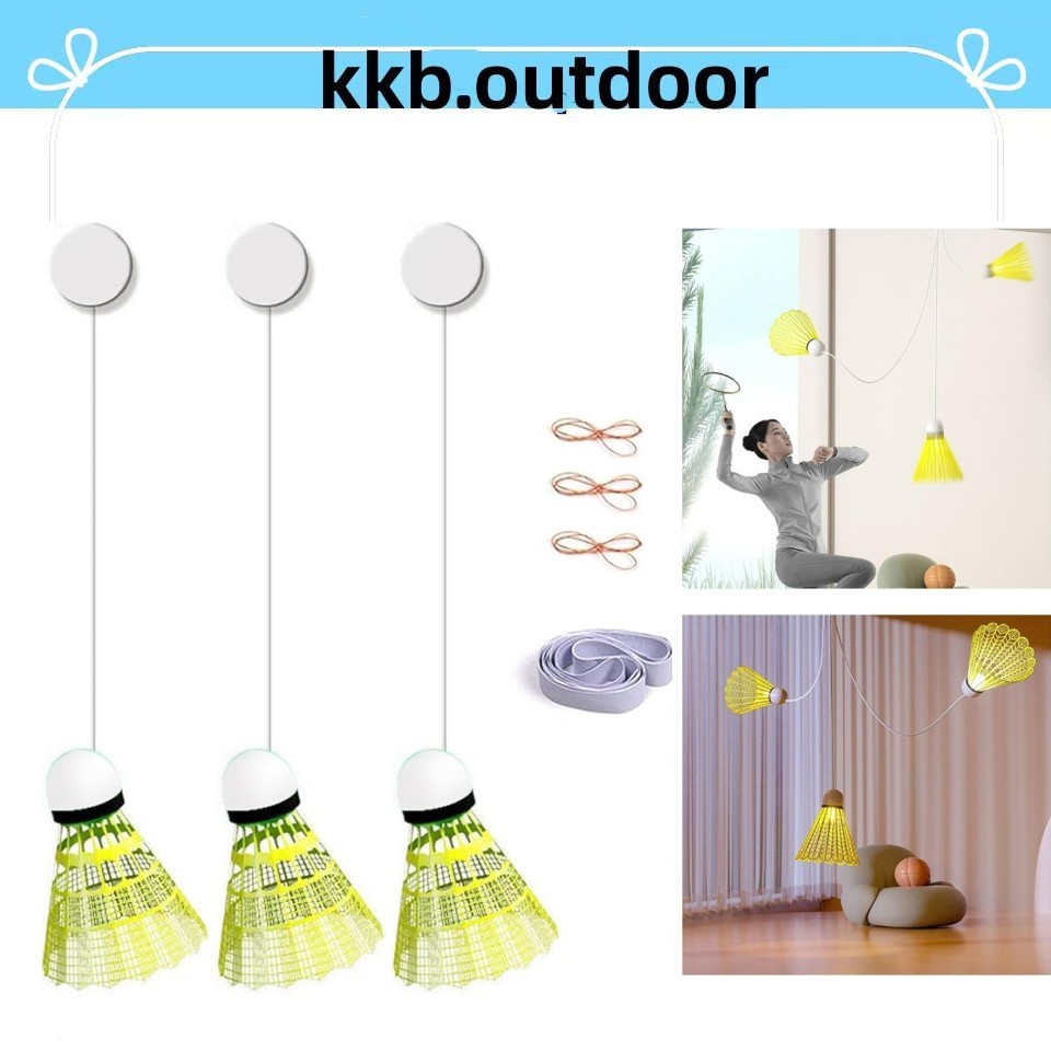 B&J.Home เทรนเนอร์แบดมินตัน พร้อมไฟLED อุปกรณ์แบดมินตัน ฝึกแบดมินตัน คนเดียวก็เล่นได้ ออกกำลังกาย