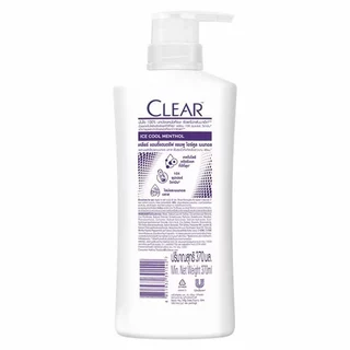 เคลียร์ แชมพู ขจัดรังแค สูตรไอซ์คูล เมนทอล ขนาด 370 มล. CLEAR ICE COOL MENTHOL ANTI-DANDRUFF NOURISHING SHAMPOO 370 ML.