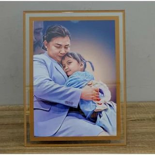 กรอบรูปกระจกคริสตัล ขนาด A4 (สินค้าขายดี) ส่งจากไทย