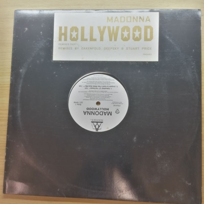 LP​  Madonna - Hollywood  '33 ⅓ RPM'  Eu (มือ2)