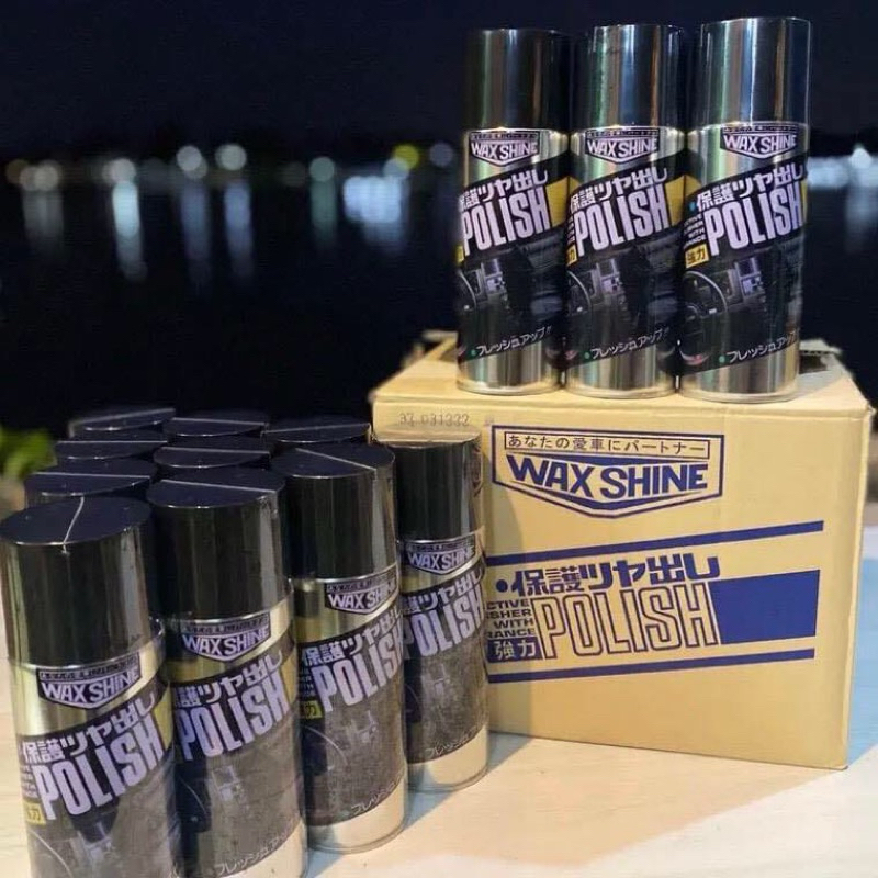 (Wax Shine Polish )สเปรย์เคลือบเงา สำหรับรถยนต์และมอเตอร์ไซต์ ล้างรถ