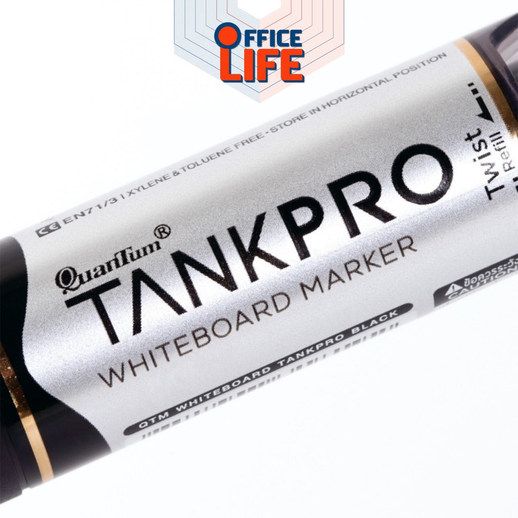 Quantum (ควอนตัม) ปากกาเขียนไวท์บอร์ด รุ่น TANKPRO เปลี่ยนไส้ได้ กลิ่นไม่ฉุน ( 1 ด้าม ) ราคา ถูกที่สุด ดีลบีเคเค แกลเลอรีภาพที่ 5