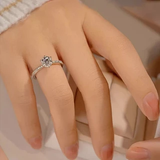 BW jewerly Moissanite Ring แหวน แหวนเพชร เพชรโมอีส แหวนแฟชั่น ของขวัญ J008Z