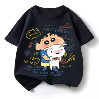 เสื้อยืดเด็ก ลายการ์ตูน ผ้าคอตตอนผสม นิ่มใส่สบาย ไม่ร้อน ES.SHOP28