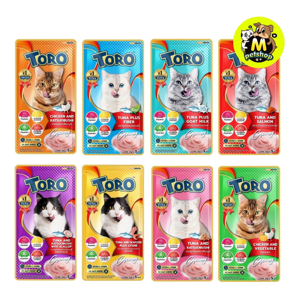 (แพค 5 ซอง) ขนมแมวเลีย Toro Toro 15กรัมx5ซอง