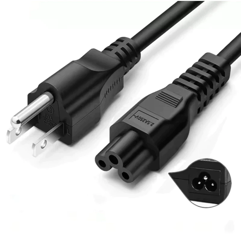 สายไฟ AC แบบ3 รูกลม(แบบที่เสียบ Adapter Notebook) หัวปลั๊ก3ขามีกราวด์