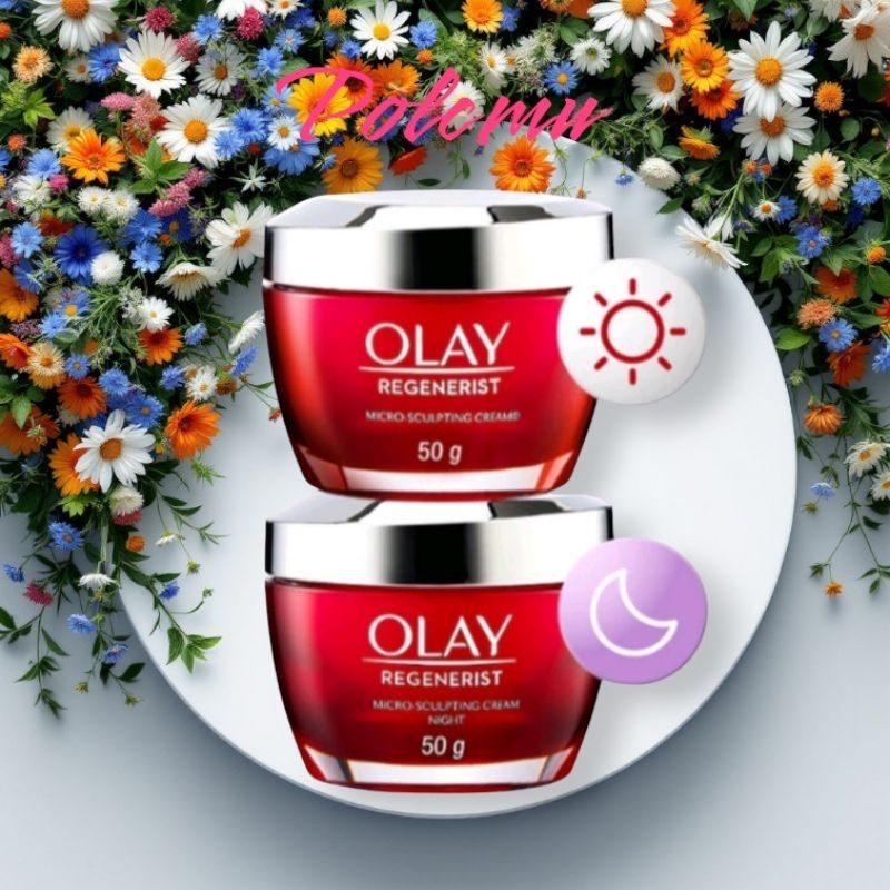 Olay Regenerist Micro Sculpting Day Cream + Night Cream.