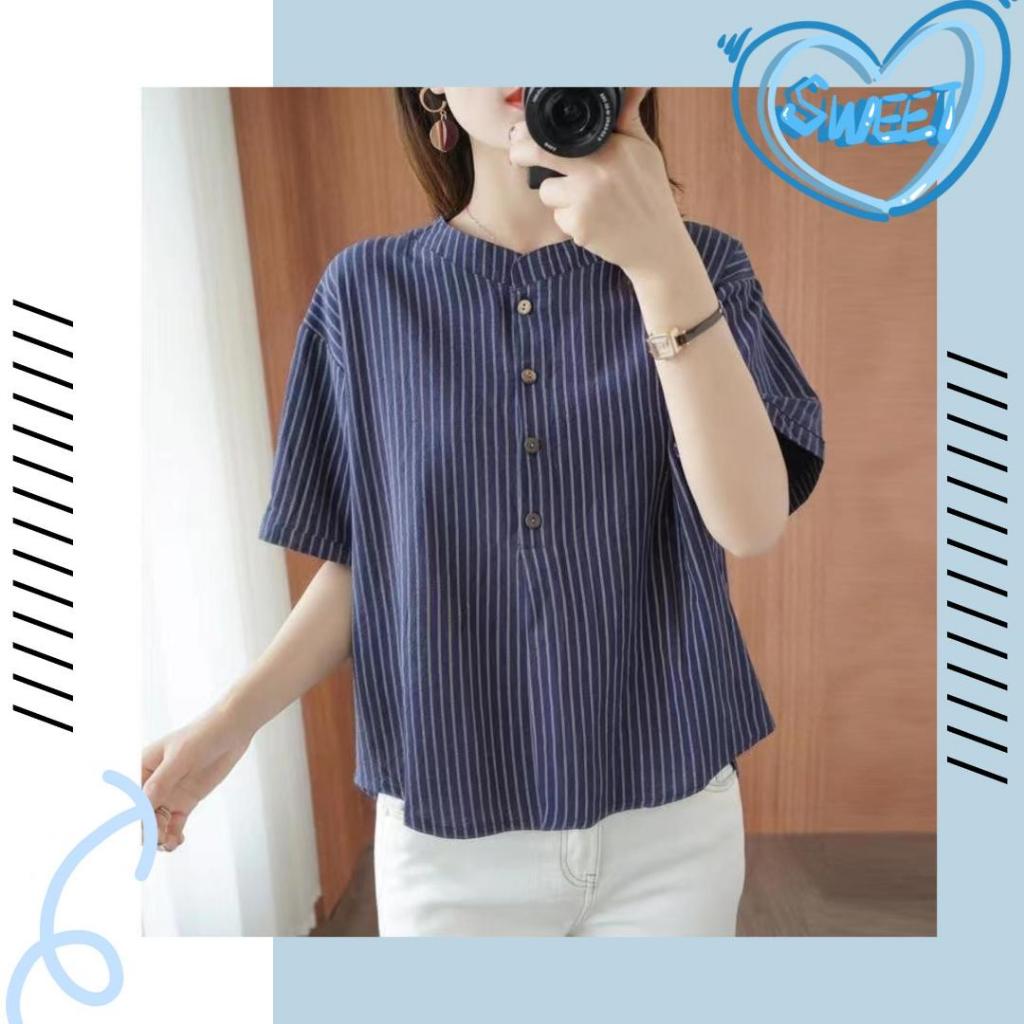 SUNDAY2020 เสื้อผู้หญิงคอจีน  เสื้อผู้หญิงสวยๆ  เสื้อผู้หญิงออกแบบเรียบง่ายใส่สบาย สาวๆห้ามพลาดกันเชียวน ราคา ถูกที่สุด ดีลบีเคเค