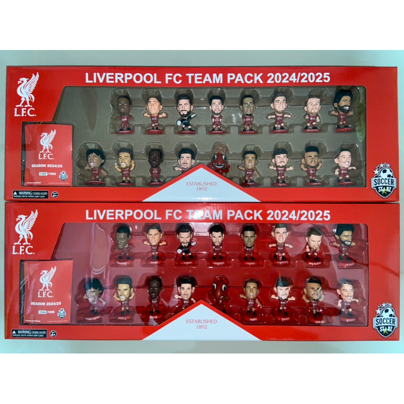 โมเดลนักเตะลิเวอร์พูล ชุดแชมป์พรีเมียร์ลีก 24/25 ลิขสิทธิ์แท้ Soccer Starz Liverpool FC Team Pack 20