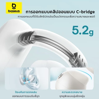 Baseus หูฟังบลูทูธไร้สาย รุ่น Bowie MC1, MC1 Pro Open-Ear TWS Earbudsใช้งานได้นานกว่า40ชม. กันน้ำและฝุ่นIP57 App control