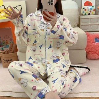 LL#ชุดนอนผ้าฝ้ายญี่ปุ่น.ลายมินิมอล.เนื้อผ้าบางเบาใส่สบาย Sleepwear. Lady Women #LLญี่ปุ่น