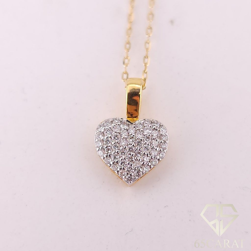 65carat จี้หัวใจ ฝังไข่ปลา เพชรรวม21ตัง น้ำ98-100 รหัสPE650007