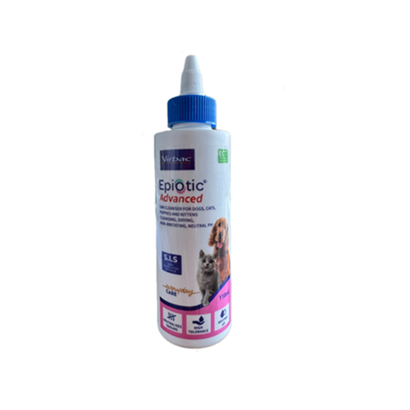 Virbac EpiOticน้ำยาทำความสะอาดช่องหู อิพิโอติก 118ml สูตรไมเซลลาร์ สำหรับสุนัขและแมว ทุกช่วงวั