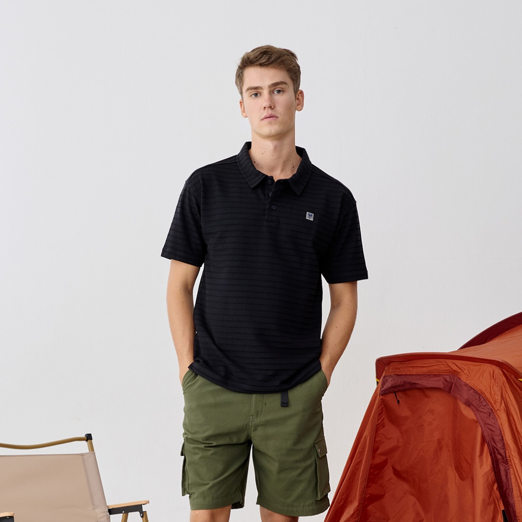 Khaki Bros. - คาคิ บรอส - Polo T-Shirt - เสื้อโปโลแขนสั้นทรง Loose Fit - KM25K020