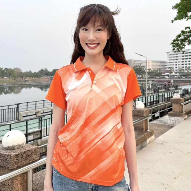 SPORT DAY  เสื้อกีฬาหญิง เสื้อคอปกหญิง   NR305 ** ทรงเข้ารูปให้สั่งเผื่อไซด์***  ผ้าไมโครพิมพ์ลาย