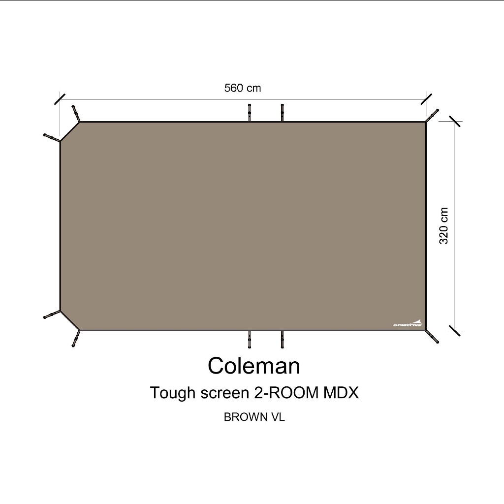 กราวชีท ผ้าปูรองเต้นท์  Coleman Tough screen 2 Room MDX FULL ตรงรุ่น ขนาดเต็มเต็นท์ preoder