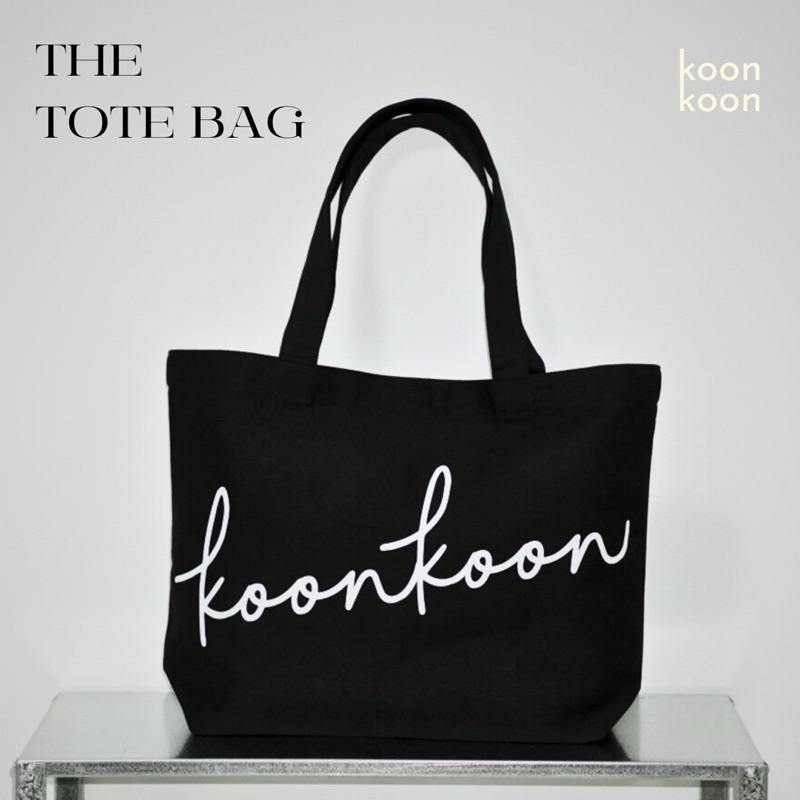 KOON KOON The Tote Bag original logo กระเป๋าผ้าที่มีสไตล์และจุของได้เยอะ