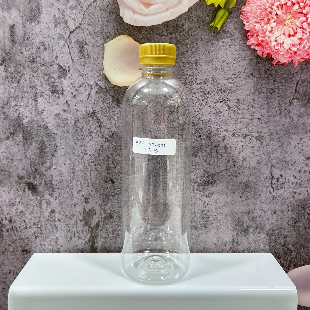 ขวดน้ำพลาสติก ทรงกระบอก ความจุ 500 ML จำนวน 100 ใบ/แพ็ก ฟรีฝาขวด - รูปที่ 2