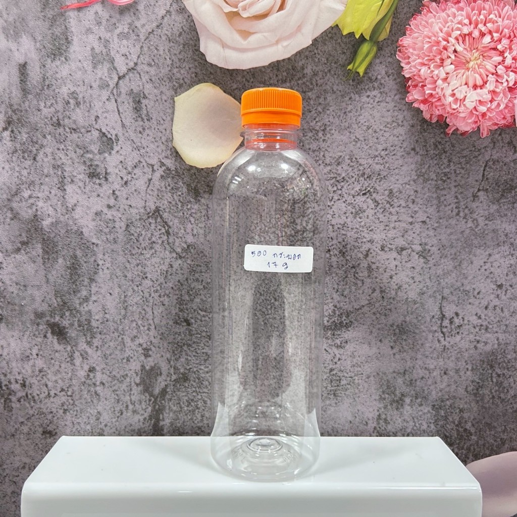 ขวดน้ำพลาสติก ทรงกระบอก ความจุ 500 ML จำนวน 100 ใบ/แพ็ก ฟรีฝาขวด - รูปที่ 3