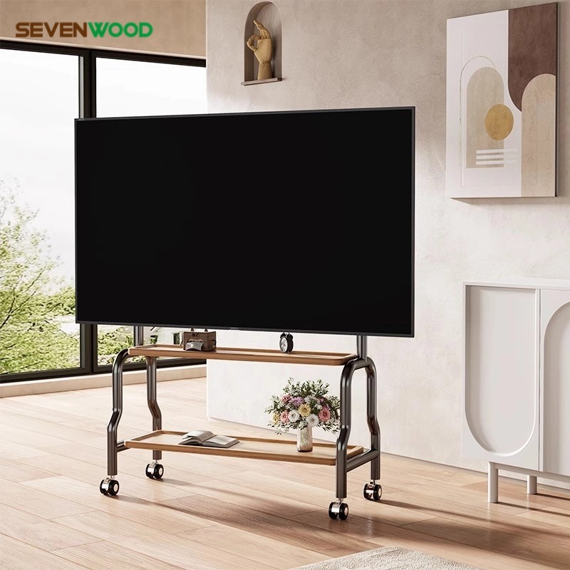 SEVENWOOD ขาแขวนทีวี ขาตั้งทีวีมีล้อ เคลื่อนที่ได้TV Bracket เคลื่อนที่ได้TV Bracket 32-85นิ้ว ผู้ถือทีวีเหล็ก