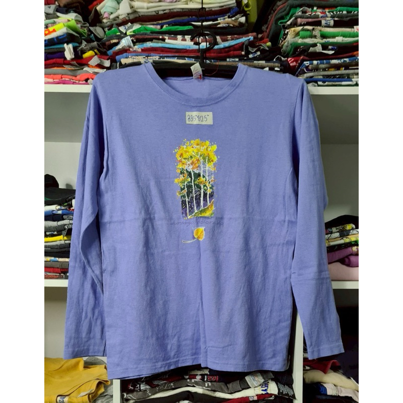 เสื้อ ลายต้นไม้ แขนยาว (S) ป้าย ANVIL