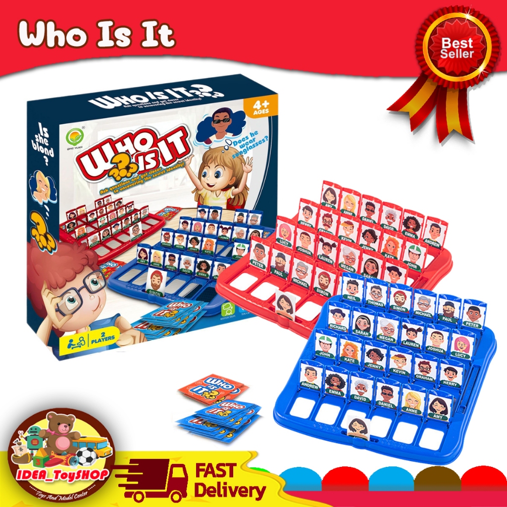 [พร้อมส่ง] Who is it ทายหน้า เกมกระดานคลาสสิก เกมกระดานที่สนุกสนานในครอบครัวเกมทายปริศนาของเล่นเด็กของขวัญสำหรับเด็ก