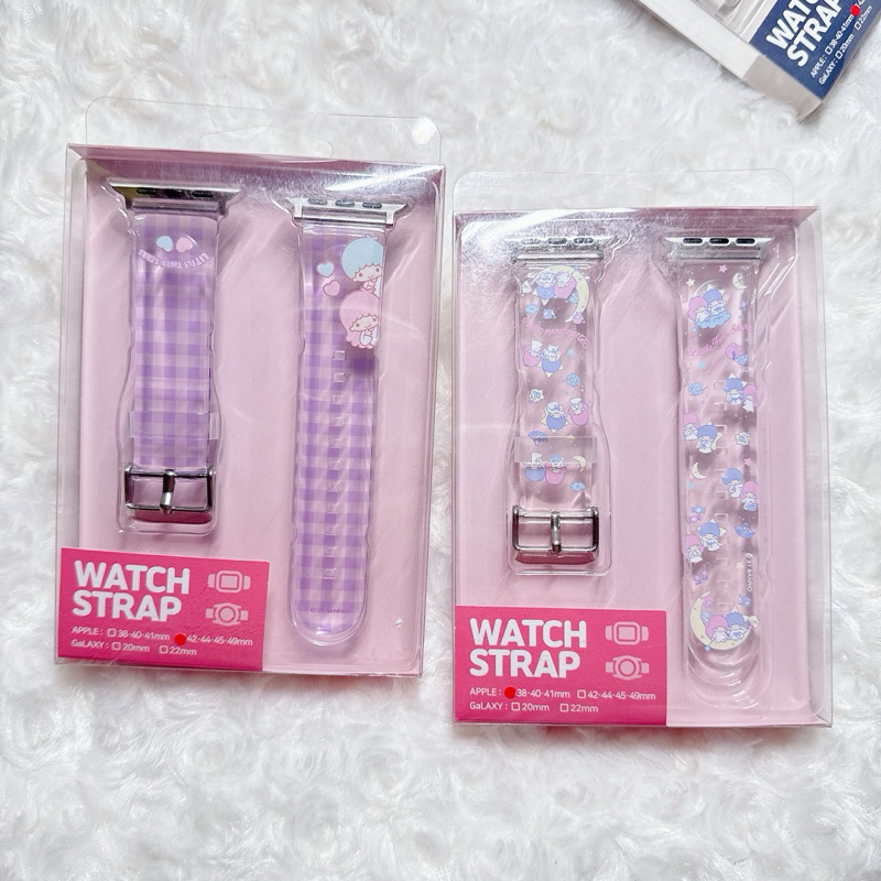 *พร้อมส่ง* สายนาฬิกาใช้สำหรับ Apple watch ลิขสิทธิ์แท้จากเกาหลี Twin Little Star