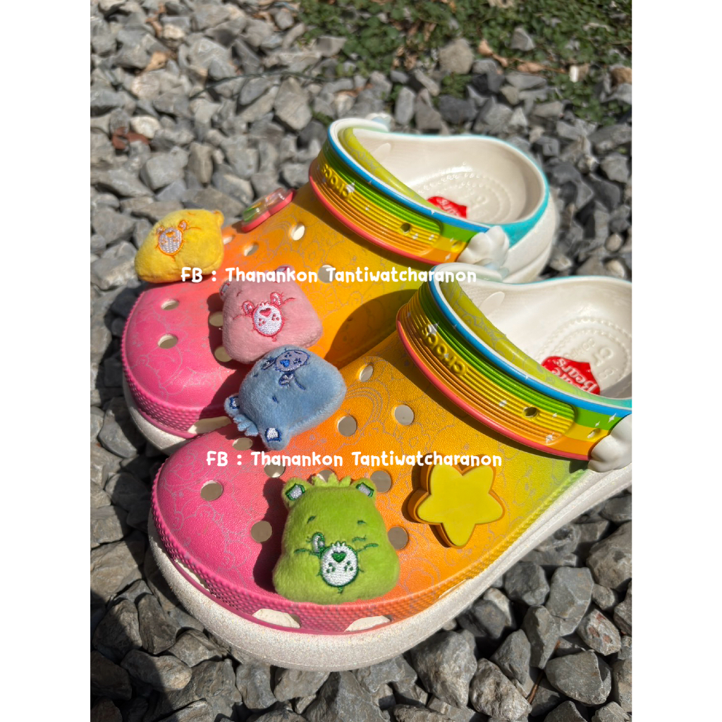 ✌🏼มือ 2 Crocs × CareBears Crush Clog 🐻  M6 | W8 (ไซร์ 39) มีตำหนินิดหน่อย