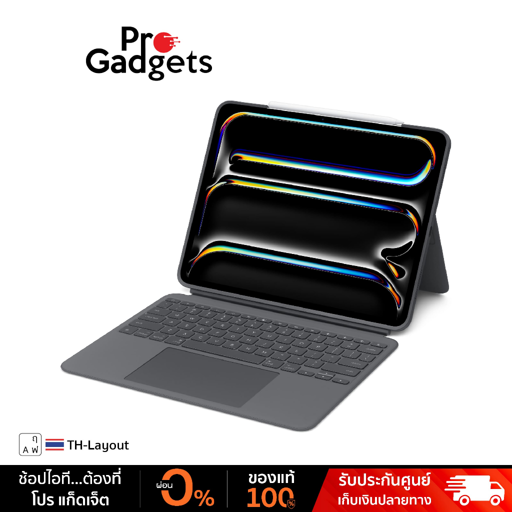 Logitech Combo Touch For iPad Pro M4 Graphite (TH) เคสคีย์บอร์ดสำหรับ iPad
