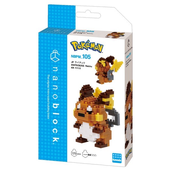 Kawada nanoblock Pokemon NBPM_105 Raichu 4972825229170 (นาโนบล็อค)