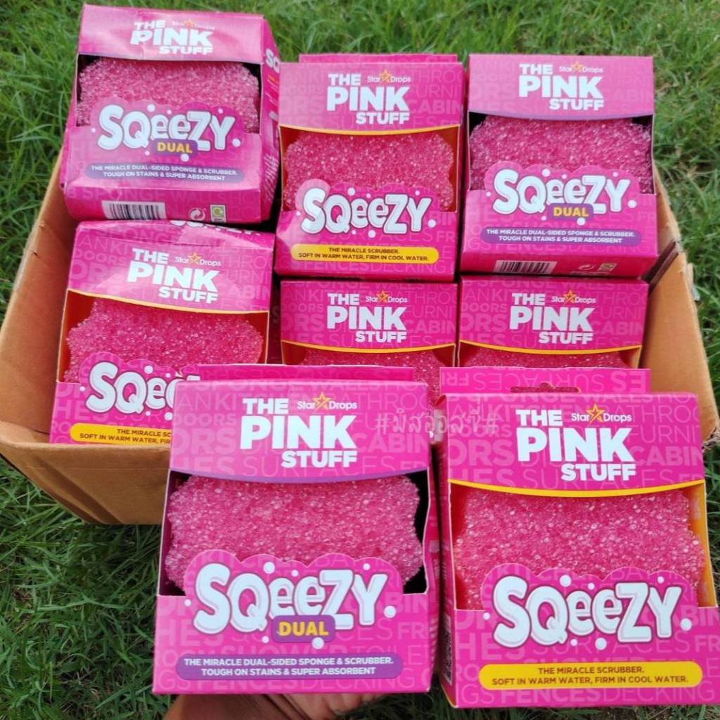 The Pink Stuff Miracle Sqeezy Dual Sided Sponge & Scrubber ฟองน้ำอเนกประสงค์ จากอังกฤษ 🇬🇧 - รูปที่ 7