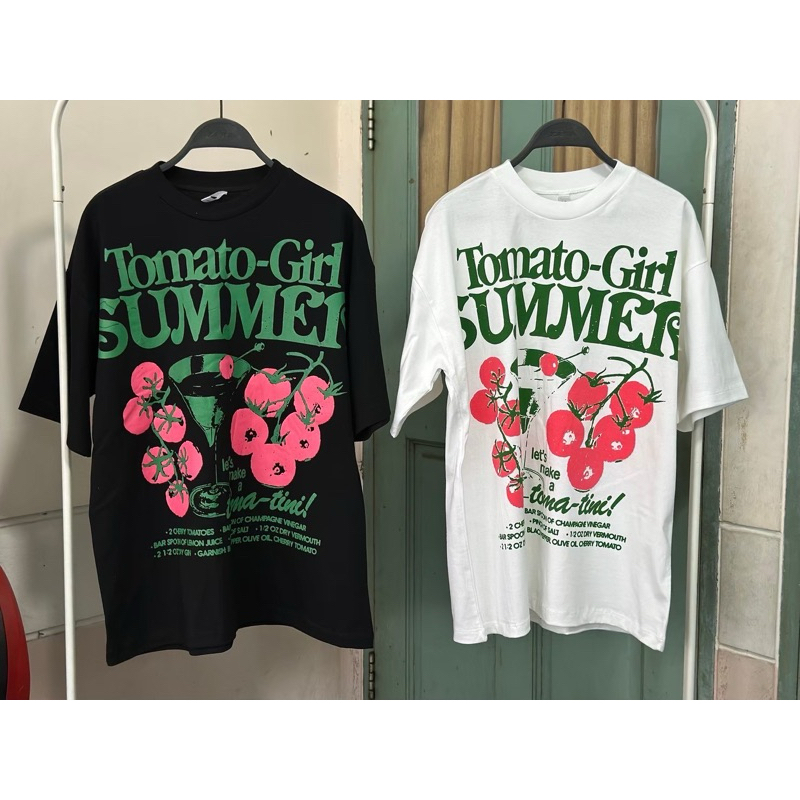 SIS.ON | พร้อมส่ง เสื้อยืดโอเวอร์ไซส์ Oversize SHE ลายผลไม้ (Tomato-Girl)