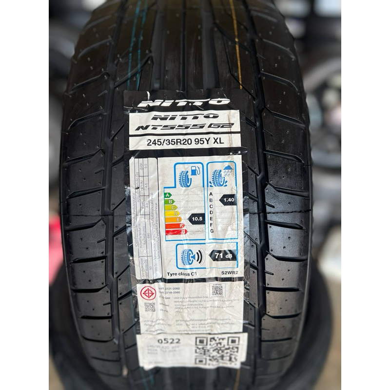 🚘🚔ยางNitto 245/35/20 NT555G2 ญี่ปุ่น ยางใหม่ปี22