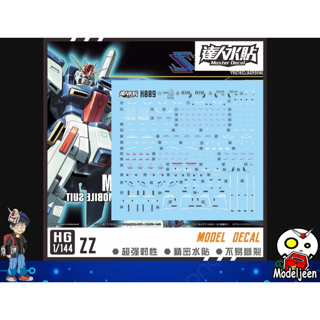 (Master Decal) Water Decal H009 HG1/144 WMS-03 ZZ Gundam